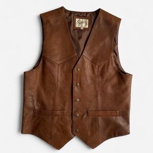 SOLDVintage brown leather vestSOLD